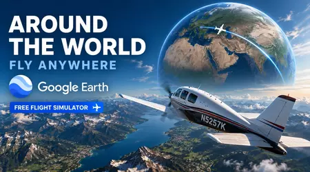 Google Earth intègre un simulateur de vol gratuit directement dans le navigateur