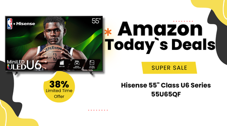 Hisense 55" U6 Series 55U65QF TV – Premium Mini-LED Technology with 38% Discount!