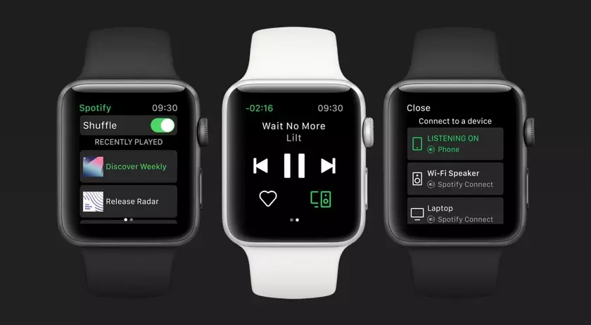 Spotify выпустил отдельное приложение для смарт-часов Apple Watch Series 3 и выше
