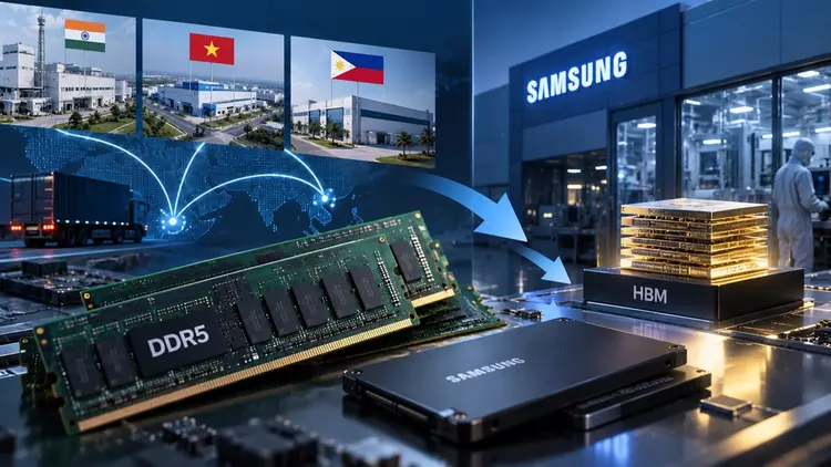 Samsung избавляется от DDR5: производство памяти отдают на аутсорс ради ИИ
