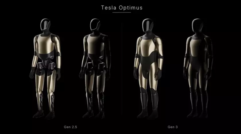 Робот Tesla Optimus в лаборатории