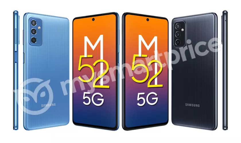Инсайдер показал как будет выглядеть Samsung Galaxy M52 5G: смартфон с экраном на 120 Гц, тройной камерой и чипом Snapdragon 778G