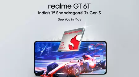 Офіційно: realme GT 6T з чипом Snapdragon 7+ Gen 3 дебютує в травні