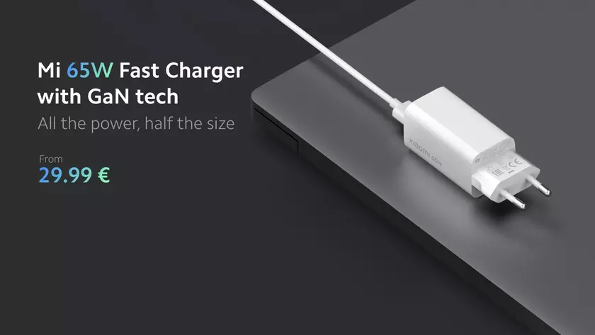  Xiaomi анонсировала компактную 65-ваттную зарядку для смартфонов и ноутбуков за 29 евро