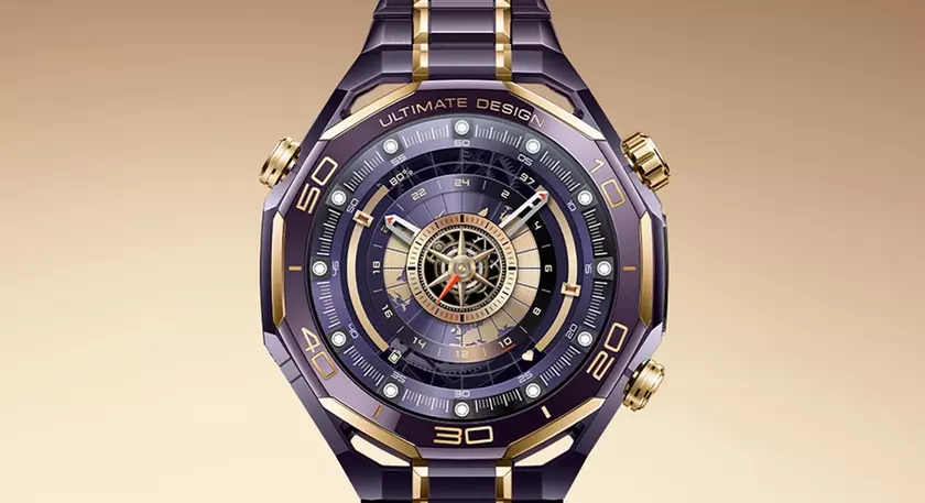 Huawei открыла предзаказ на премиальные смарт-часы Watch Ultimate Design Master Purple Gold, но не сообщила никаких подробностей и не назвала их стоимость