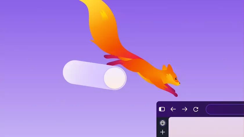 Современный ноутбук с открытым Firefox