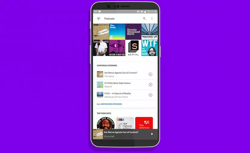 Google встроила подкаст-плеер в поиск на Android