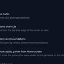 Налаштування меню Game Turbo