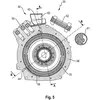 Thumbnail of the layout of the electric motor and engine in the Porsche patent.