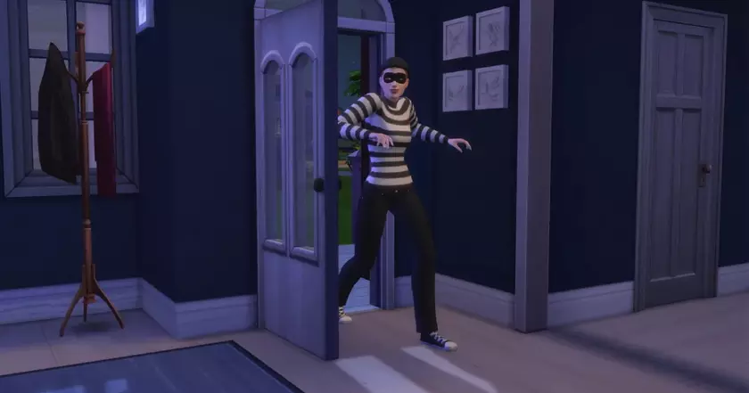 Будьте бдительны: известный персонаж "вор" наконец появился в The Sims 4 и теперь может проникнуть в ваш дом