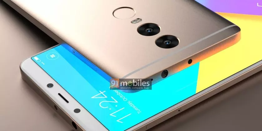На новых рендерах у Xiaomi Redmi 5 Plus нет боковых рамок и есть двойная камера