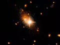 Телескоп Hubble нашел черную дыру, которая вылетела за пределы своей галактики
