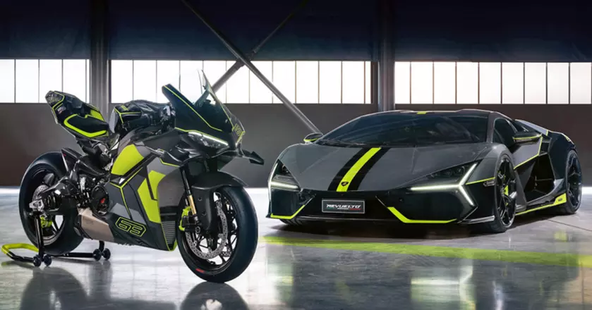 Встреча титанов: Ducati Panigale V4 Lamborghini и Lamborghini Revuelto вместе