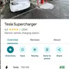Попередній перегляд карти з даними Tesla Supercharger