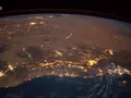 Падение метеора на записи с МКС