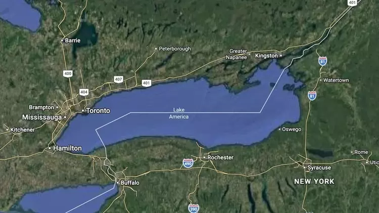 Google Maps rebaptise le lac Ontario ...