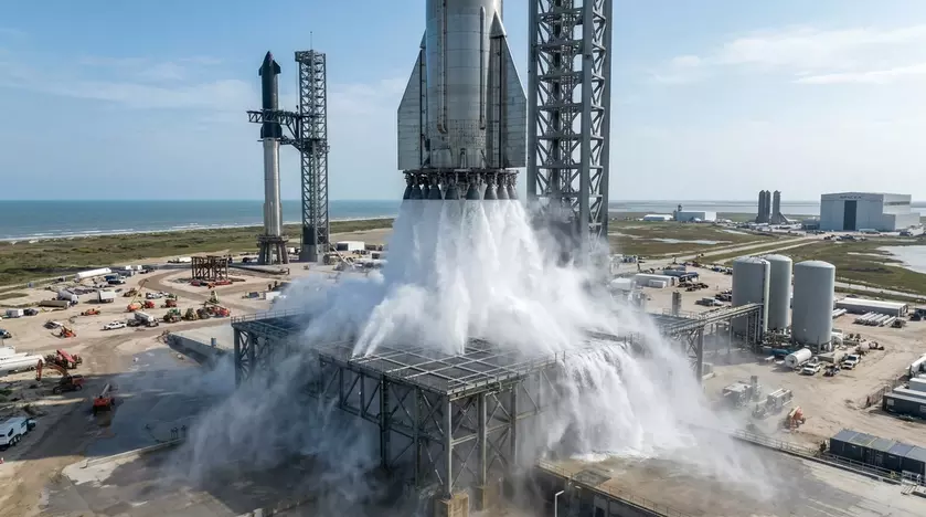 Испытание системы водяного охлаждения на Starbase