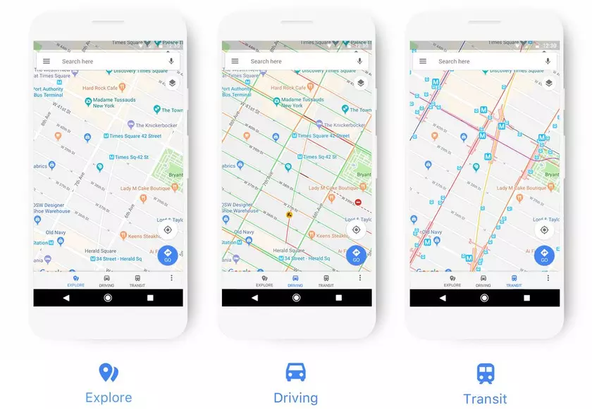 Новый дизайн Google Maps: отбрасывая лишнее