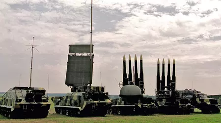 Ukrainian kamikaze drones attacked a Russian Buk surface-to-air missile system - the launcher, launcher and target detection station were destroyed