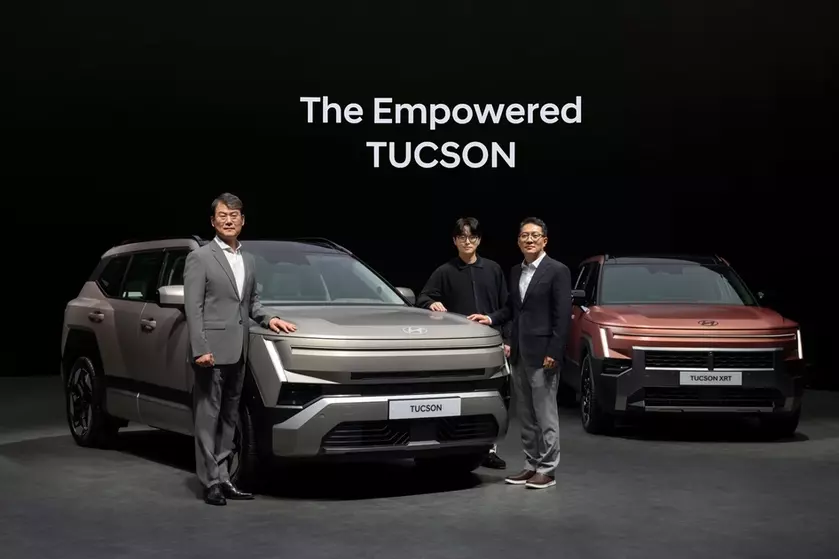Hyundai Tucson пятого поколения во время мировой премьеры
