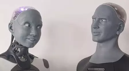 It's just like people: a female robot took offence at a male robot for a bad joke.