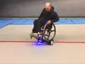 Трюки на инвалидной коляске с гироскутером