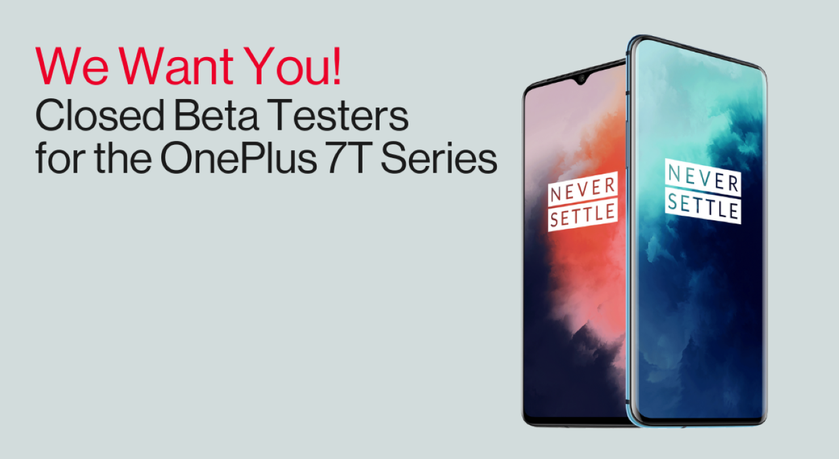 OnePlus ищет добровольцев для закрытого тестирования OxygenOS на смартфонах OnePlus 7T и OnePlus 7T Pro