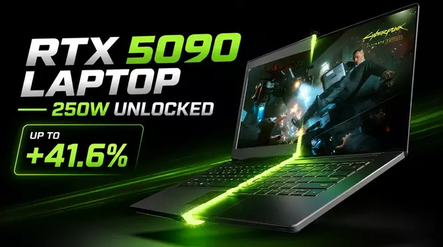 RTX 5090 laptop GPU hits 250W ...