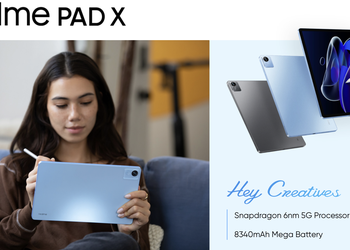 Realme Pad X is released outside of China: a tablet with an 11-inch 2K display, 5G and Snapdragon 695 chip, with a price from $251