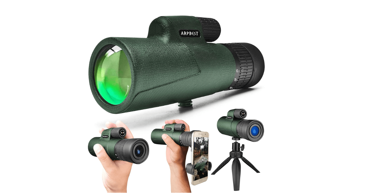 ARPBEST 25X50 télescope monoculaire pour téléphone