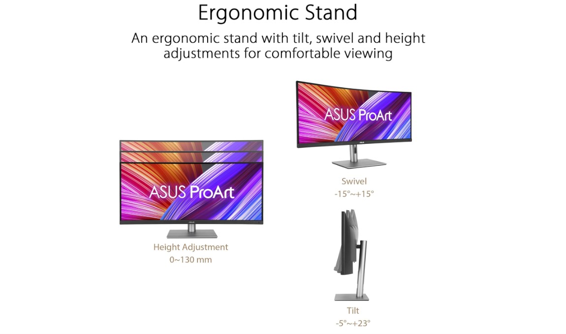 Écran ultralarge ASUS ProArt Display PA34VCNV pour le multitâche