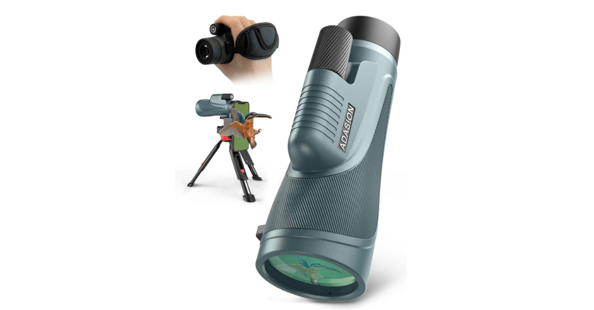 Adasion 12x56 HD monoculaire pour smartphone