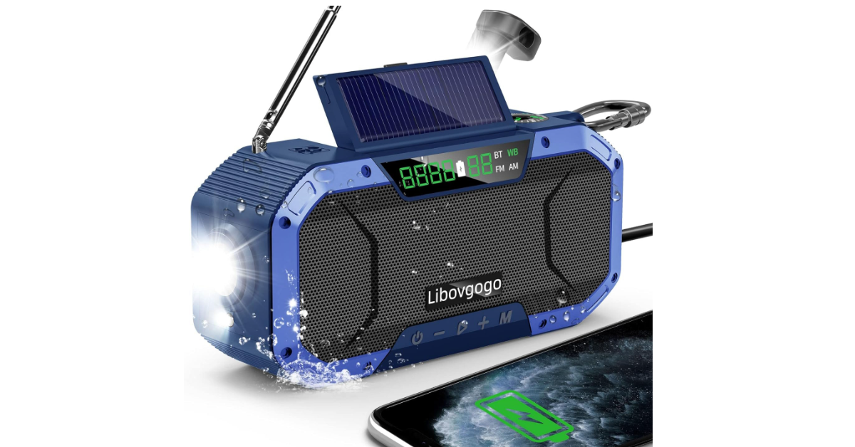 Garinosen DF-580 Radio fm d'urgence avec haut-parleur bluetooth