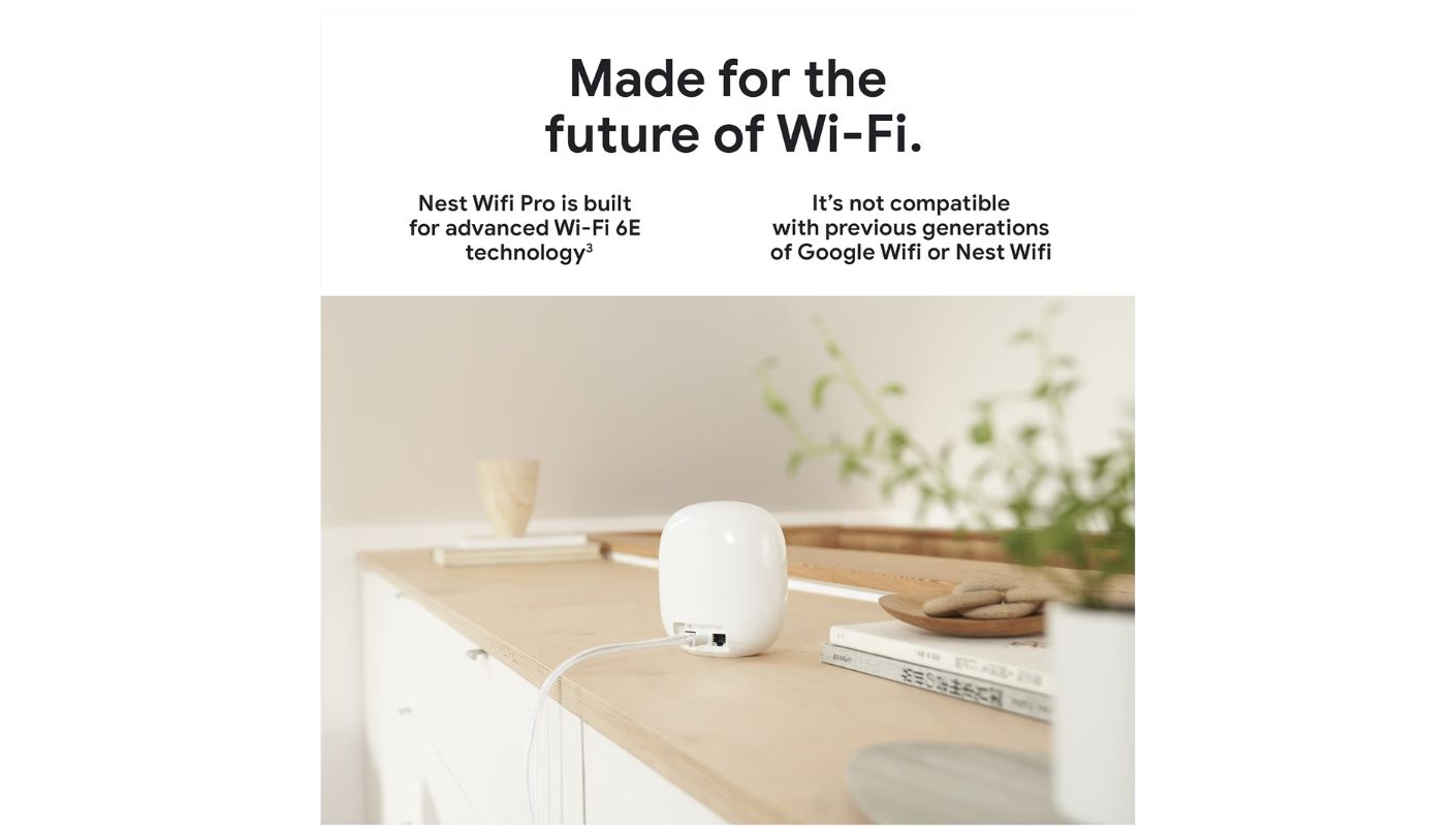 Google Nest Wifi Pro mesh wifi system for large house