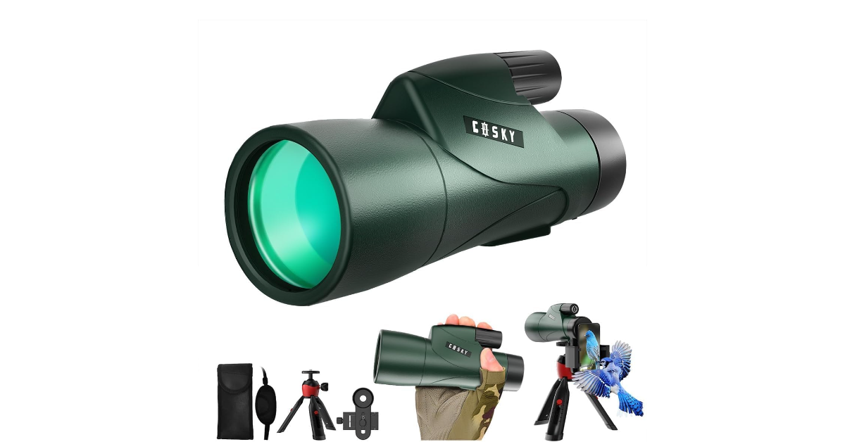 Gosky 12x55 télescope monoculaire pour téléphone
