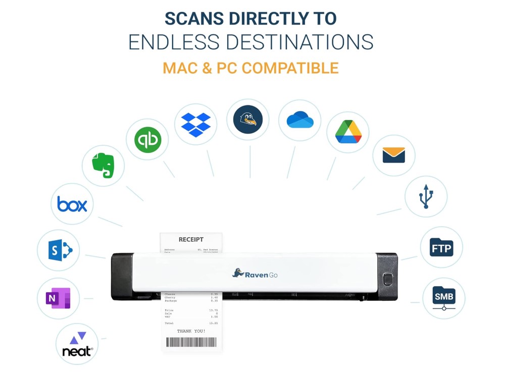 Raven Go compact scanner for documents