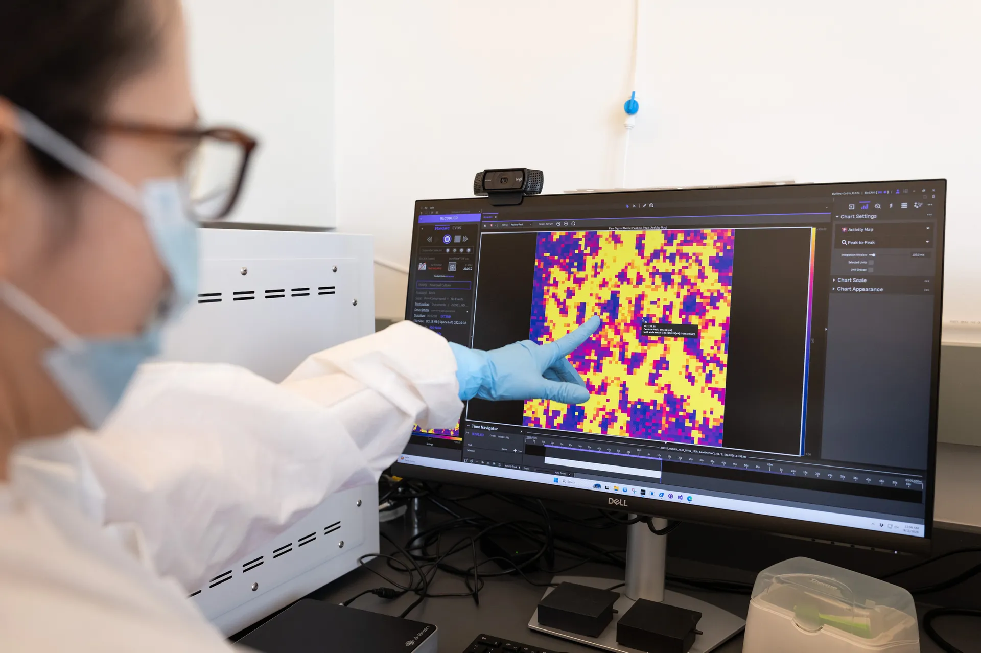 The process of encoding and transmitting information to biological material. Photo: The Biological Computing Company