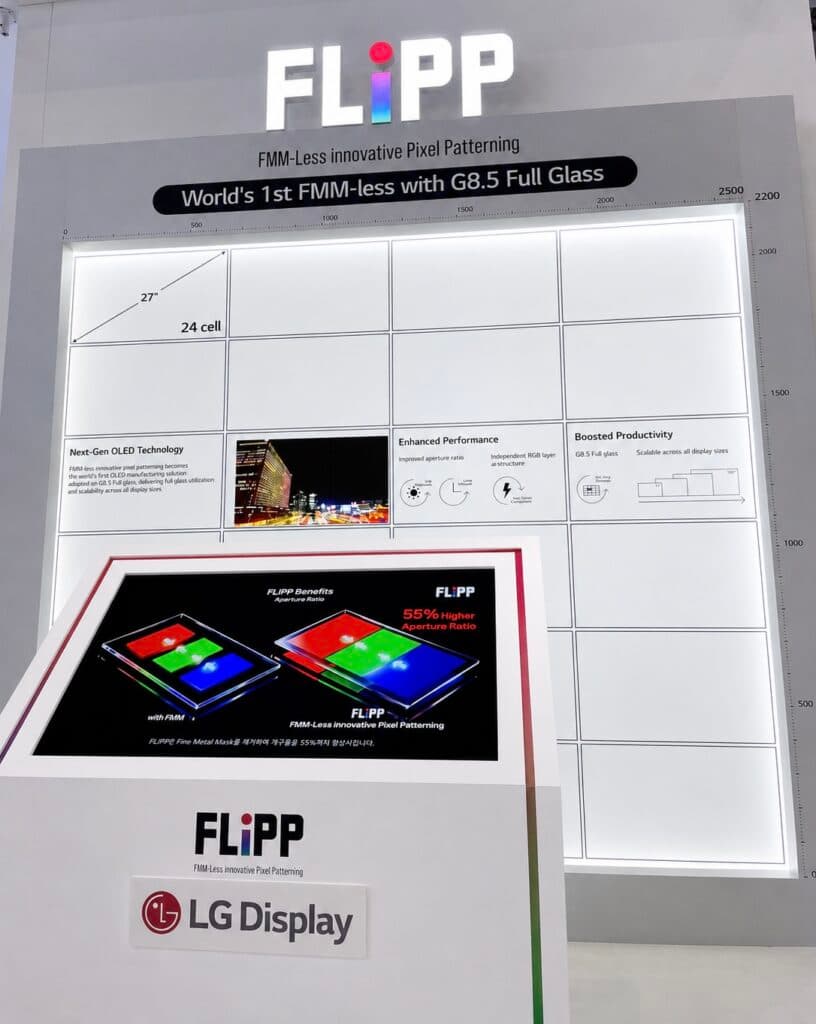 Schéma de la structure des pixels selon la nouvelle technologie FLiPP. Photo : LG Display