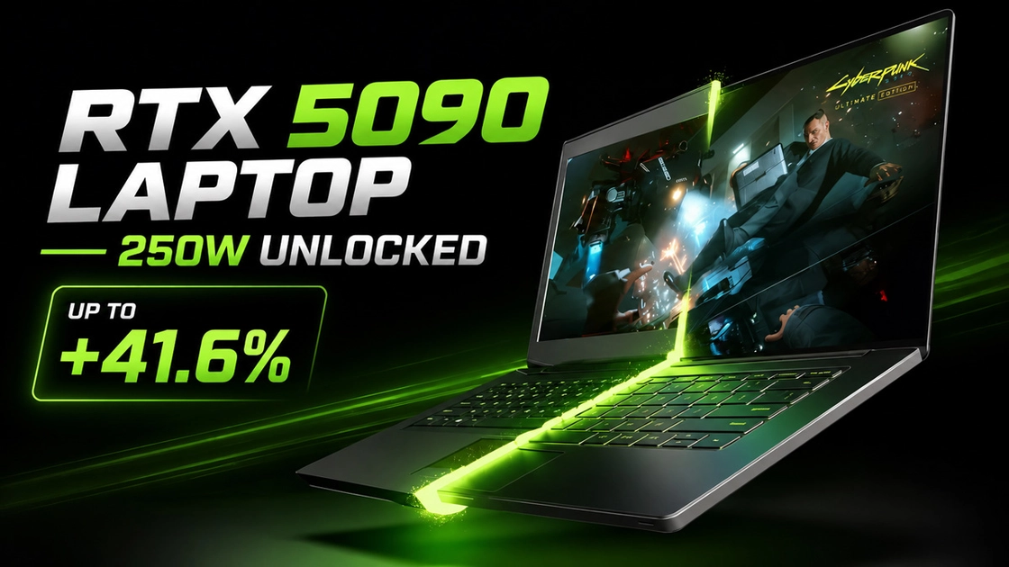 RTX 5090 laptop GPU hits 250W after shunt mod — and gains 41% in benchmarks