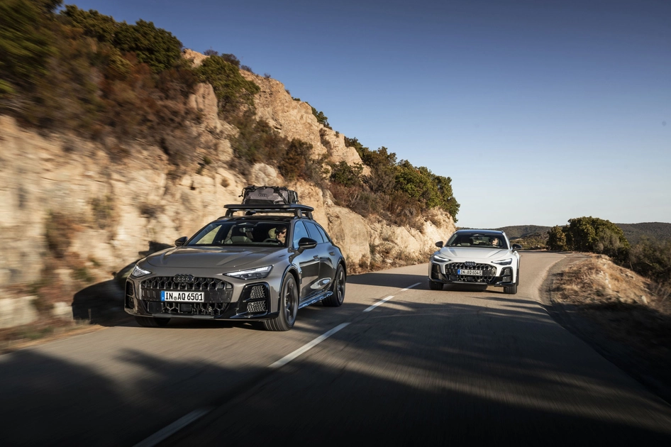 Audi A6 allroad із приводом quattro ultra на тестовій трасі
