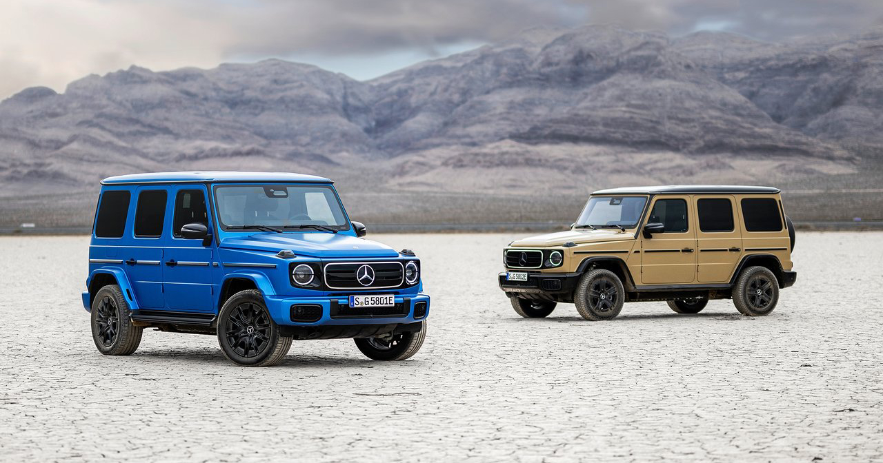 Электрический G-Class на дороге