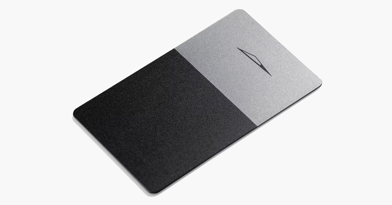 Tesla metal key card for Cybertruck, front view