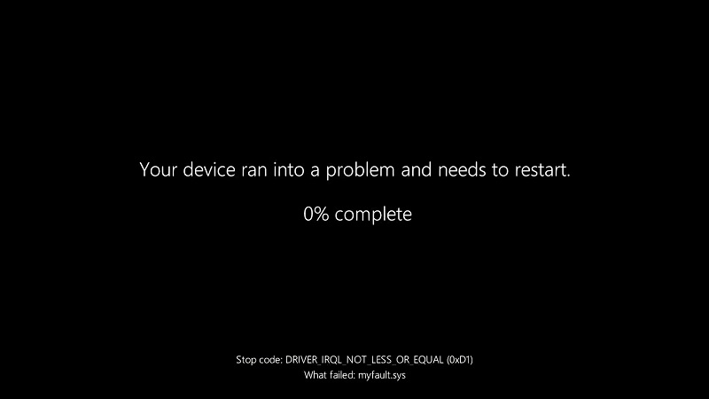 Image contenant le nouvel écran d'erreur de Windows 11