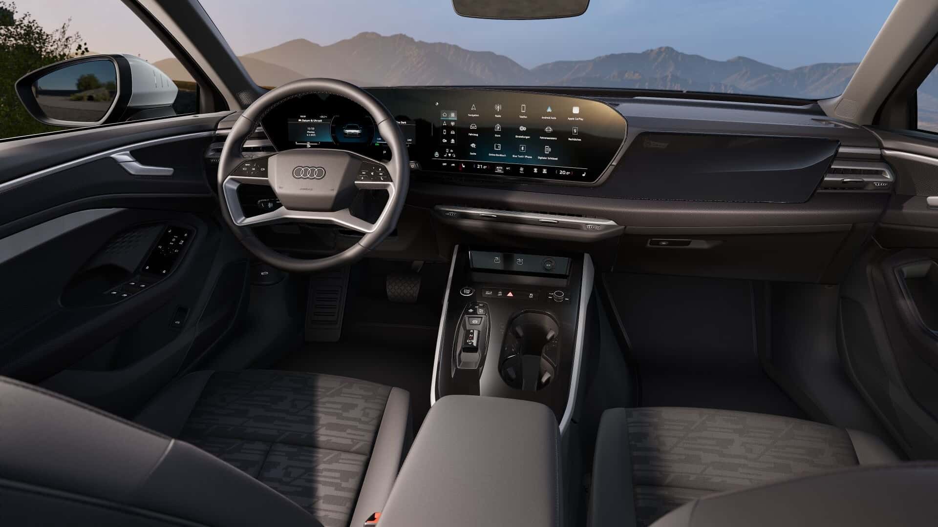 Interior design of the Audi A6 Avant in the base configuration