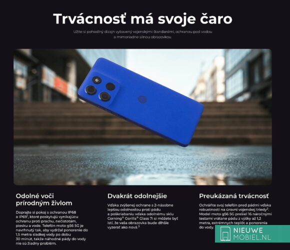 Moto G56 5G - витривалий дизайн