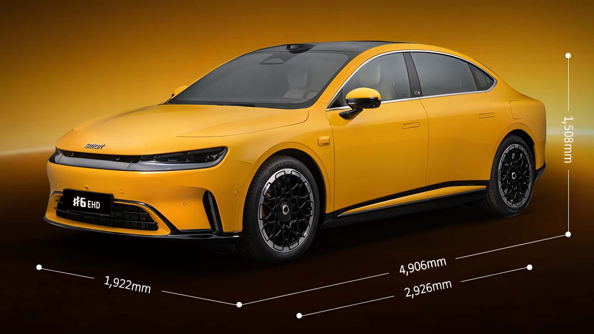 Side view of the Smart #6 sedan