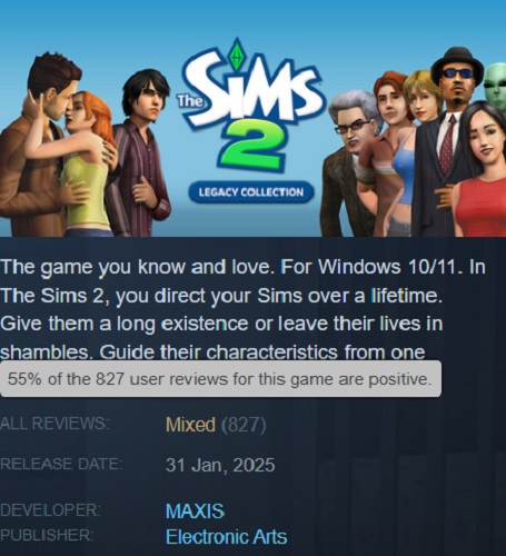 Картинка из игры The Sims 2