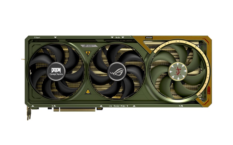 Panneau arrière de la carte graphique ROG Astral GeForce RTX 5080 DOOM Edition