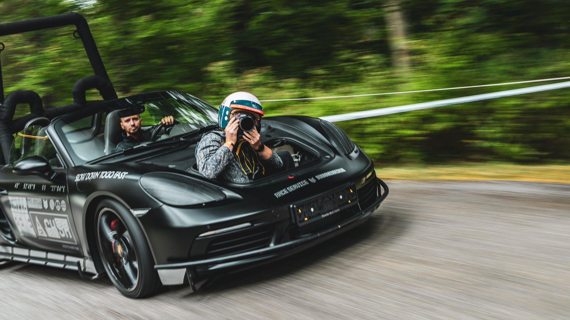Matte black Porsche painting