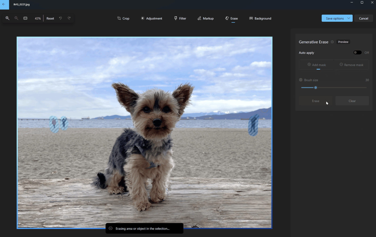 Microsoft додає у застосунок Windows Photos генеративний інструмент стирання об'єктів на основі ШІ